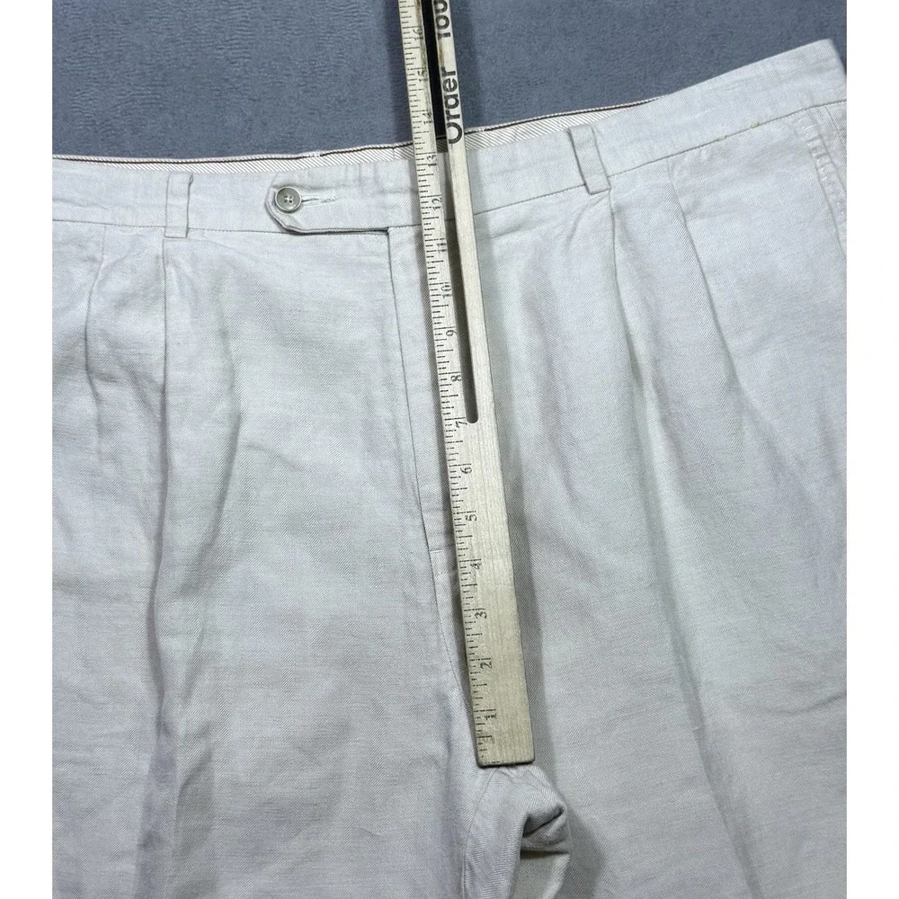 Tommy Bahama Pants Mens 40x30 Linen Silk Pleated Dadcore Quiet Luxury Normcore